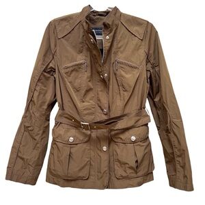 Schneiders Salzburg Golden Brown Belted Women's Safari Rain Jacket US Size 8